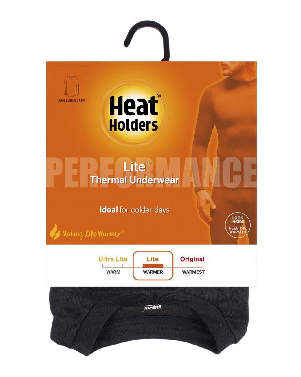 Heat Holders Black Long Sleeved Thermal Top for men