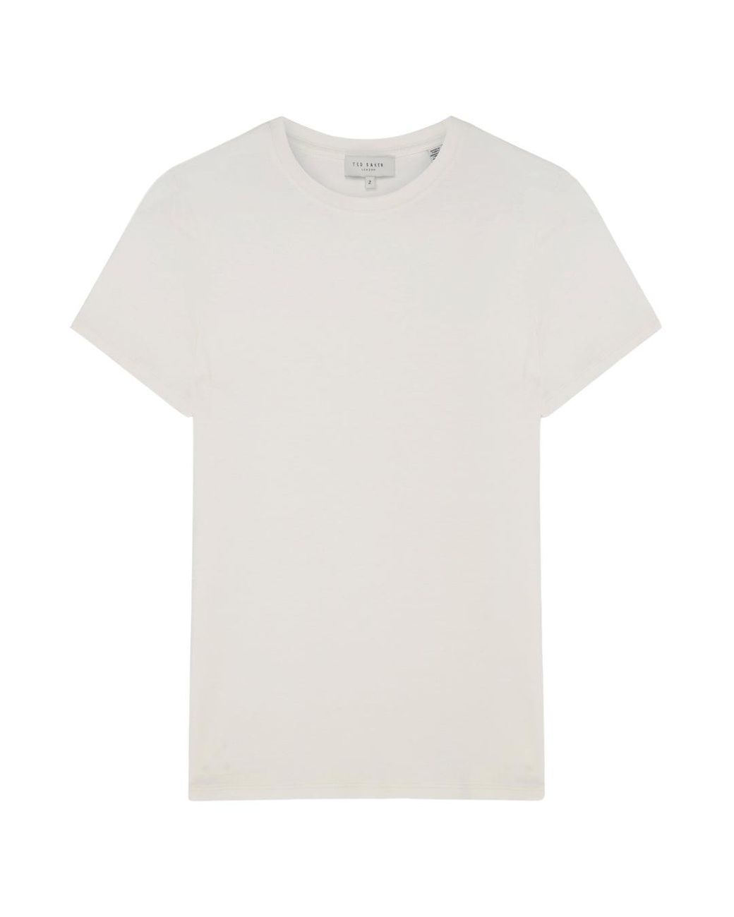 Ted Baker White Printed Fitted Ivory T-Shirt