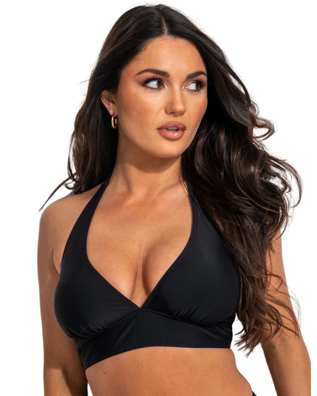 Pour Moi Black Space Halterneck Bikini Top