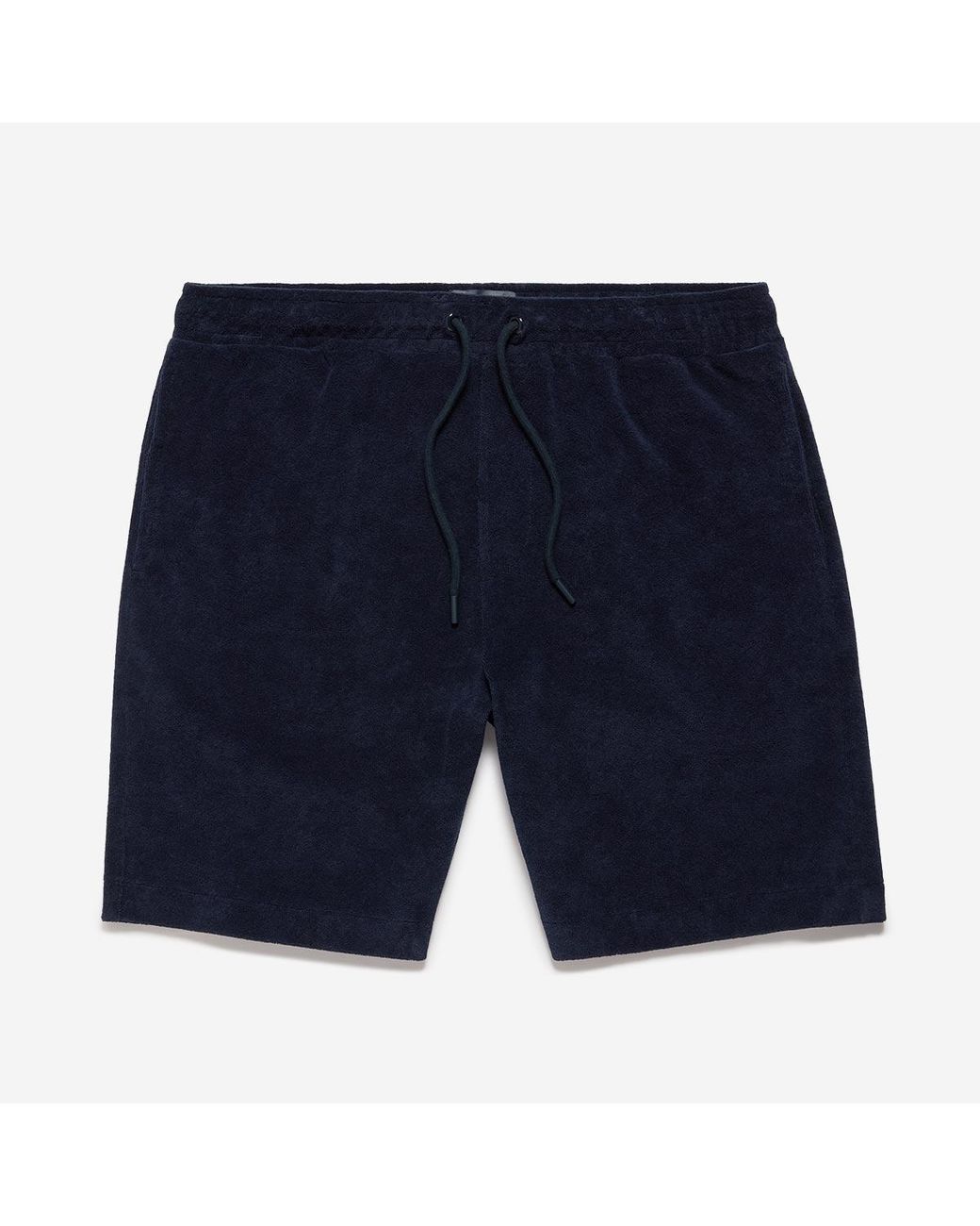Oliver Sweeney Blue Cotton Towelling Shorts for men