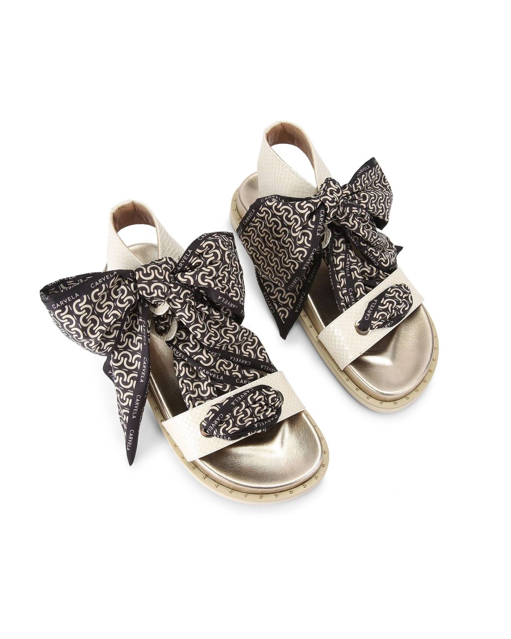 Carvela Kurt Geiger Natural Sorrento Scarf Sandal Sandals