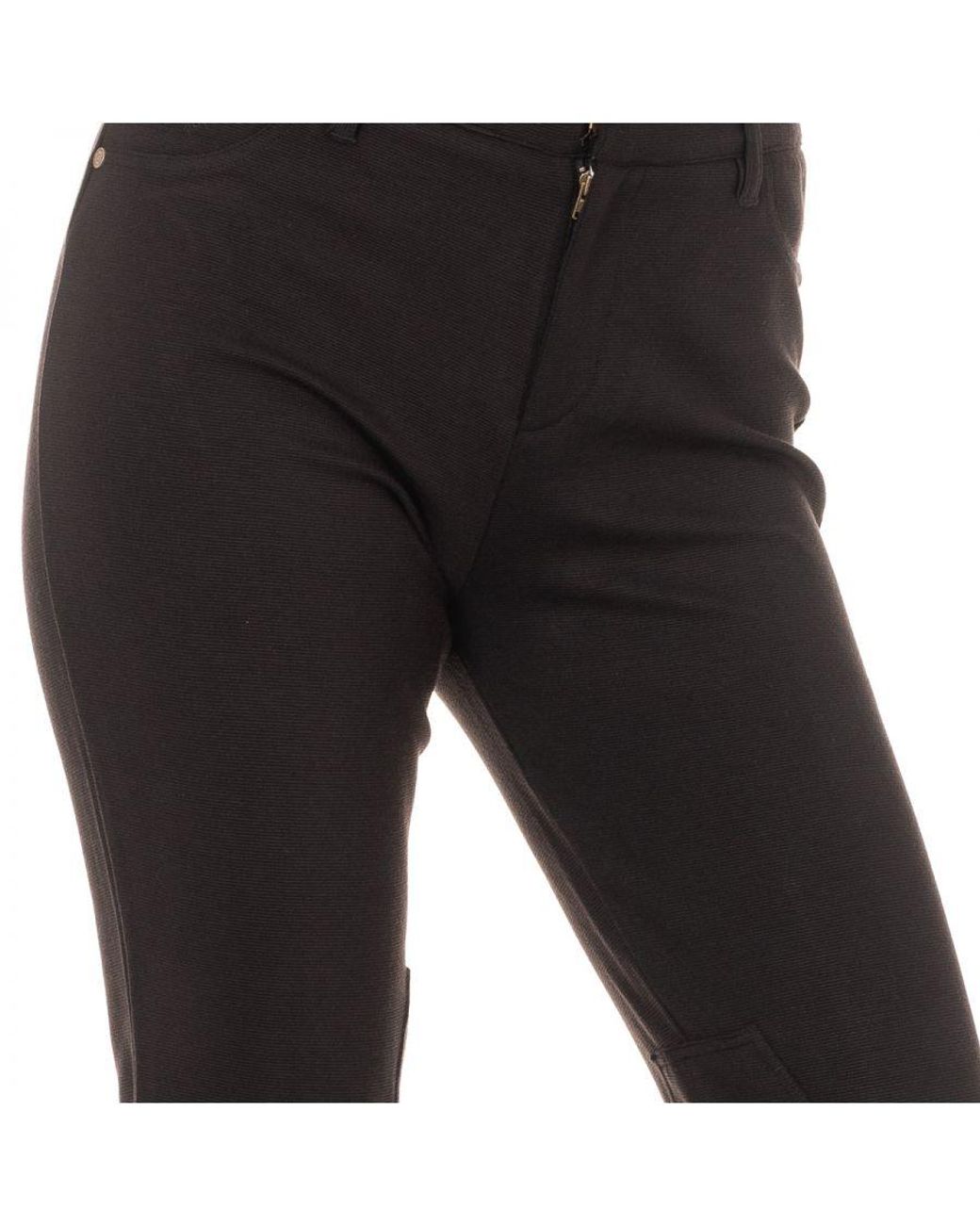 La Martina Black Ottoman Elastic Pants Type Leggings Lwt003
