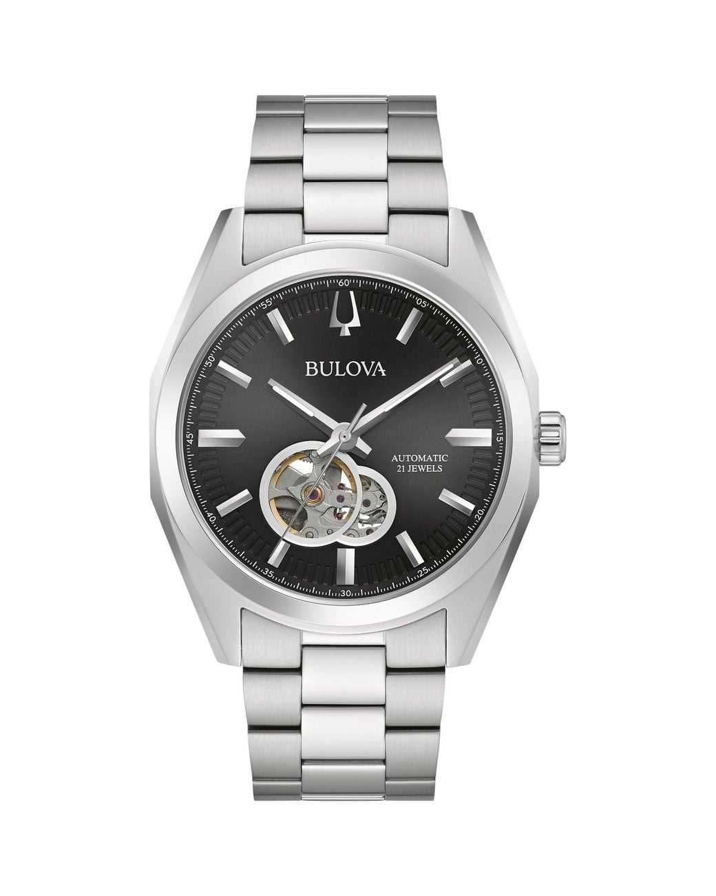 Bulova Metallic Surveyor Watch 96A270 Stainless Steel for men
