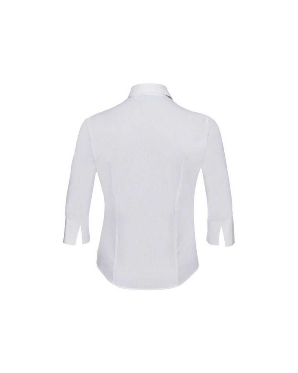 Russell White Collection /Ladies Easy-Care Fitted 3/4 Sleeve Formal Shirt