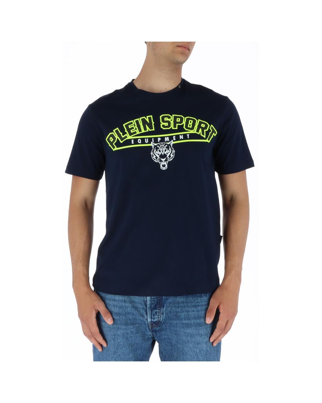 Philipp Plein Black Tiger Head Tshirt Short Sleeves for men