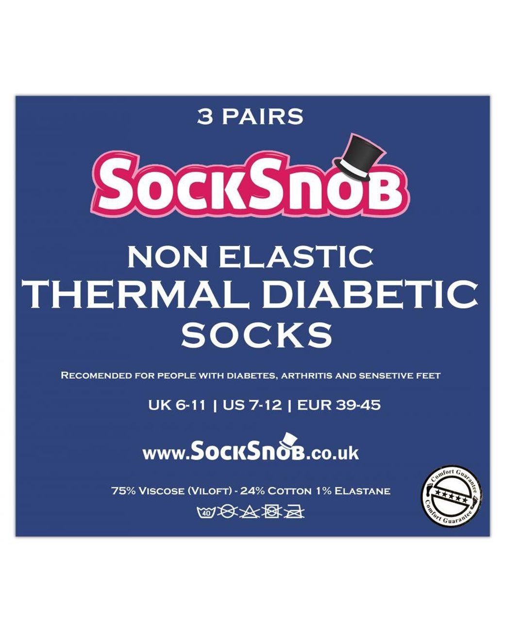 Sock Snob Gray 12 Pairs Thermal Diabetic Socks for men