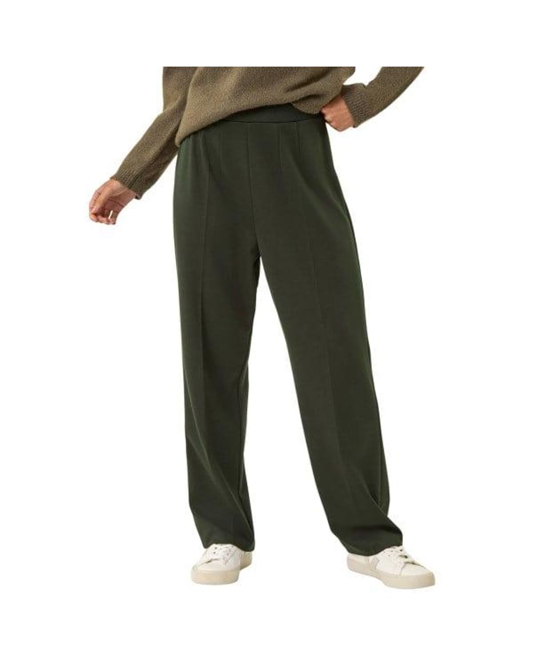 Roman Green Petite Straight Leg Ponte Stretch Trouser