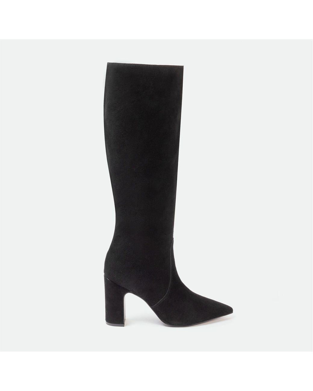I Saw It First Black Saw It Knee High Suede Boots
