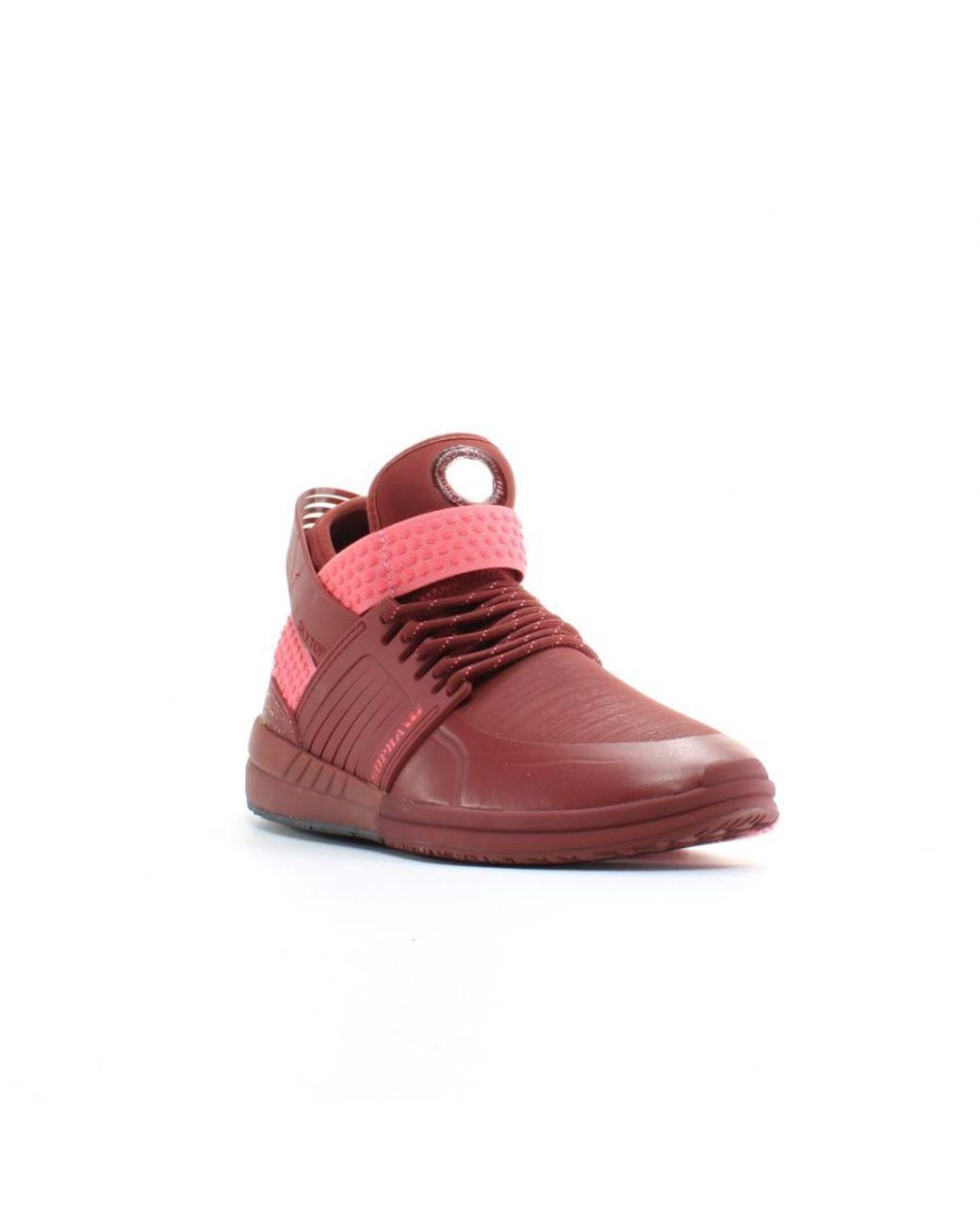 Supra Red Skytop V Synthetic Hi Top Lace Up Trainers 08032 625 for men