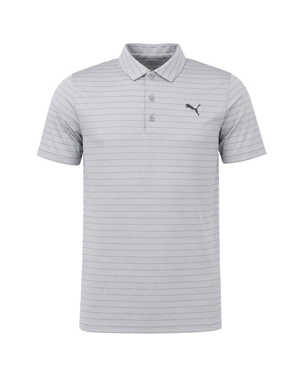 PUMA Gray Rotation Stripe Polo Shirt for men