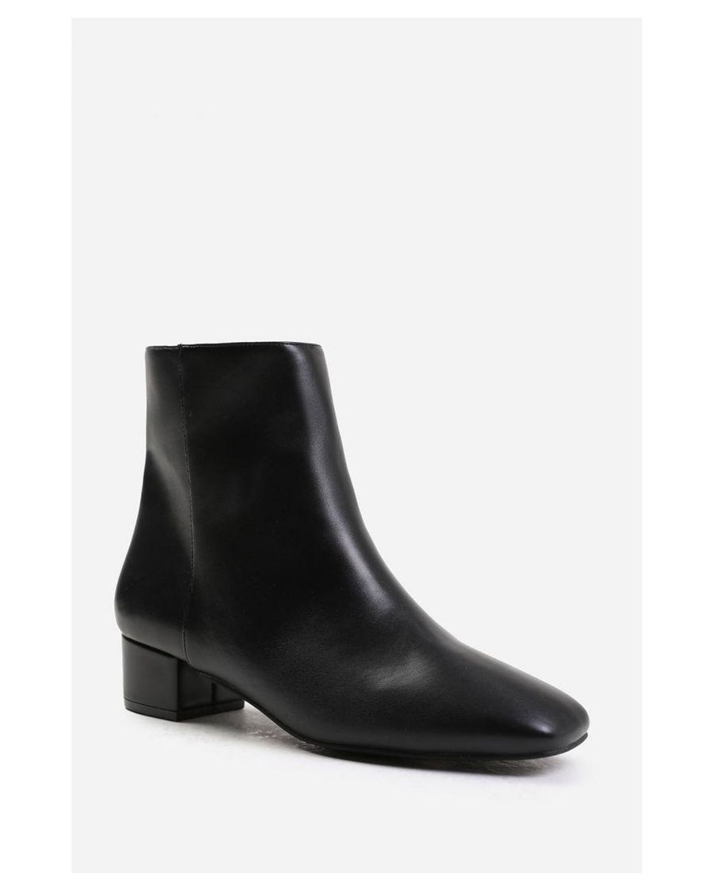 Where's That From Black Wheres 'Odetta' Low Block Heel Ankle Boot With Side Zip
