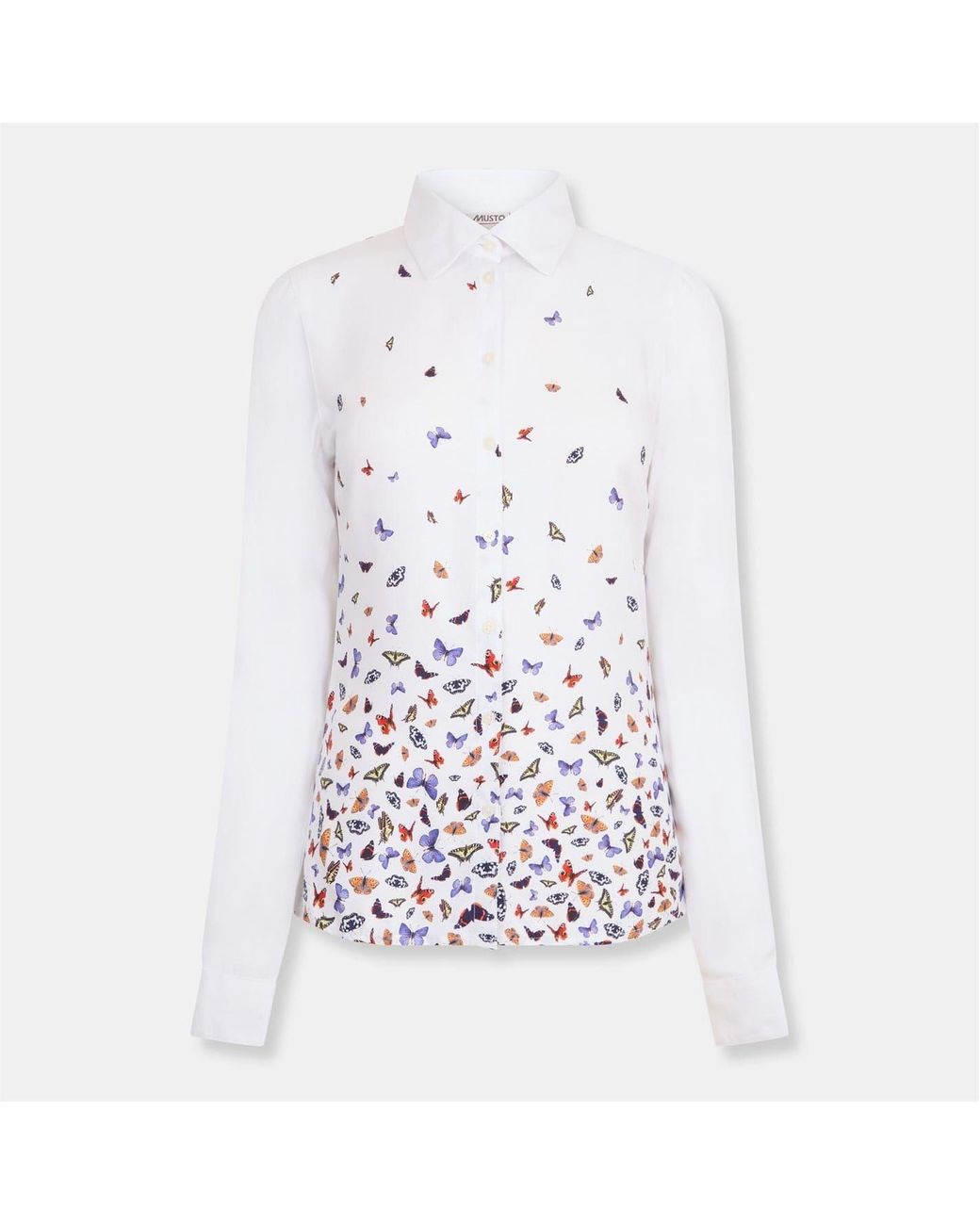 Musto White Cnty Ptrn Shrt