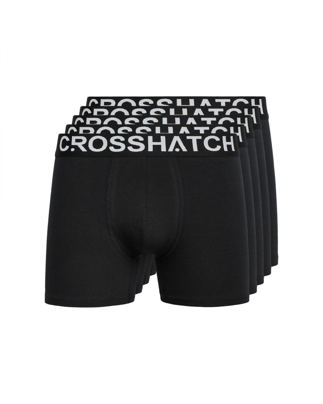 Crosshatch Black Astral Boxer Shorts (Pack Of 5) for men