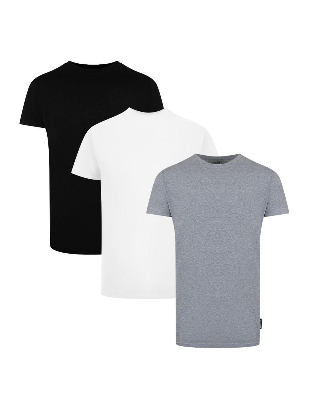 Palm Angels Black Tri-Pack Flag Logo Multicolour T-Shirts for men