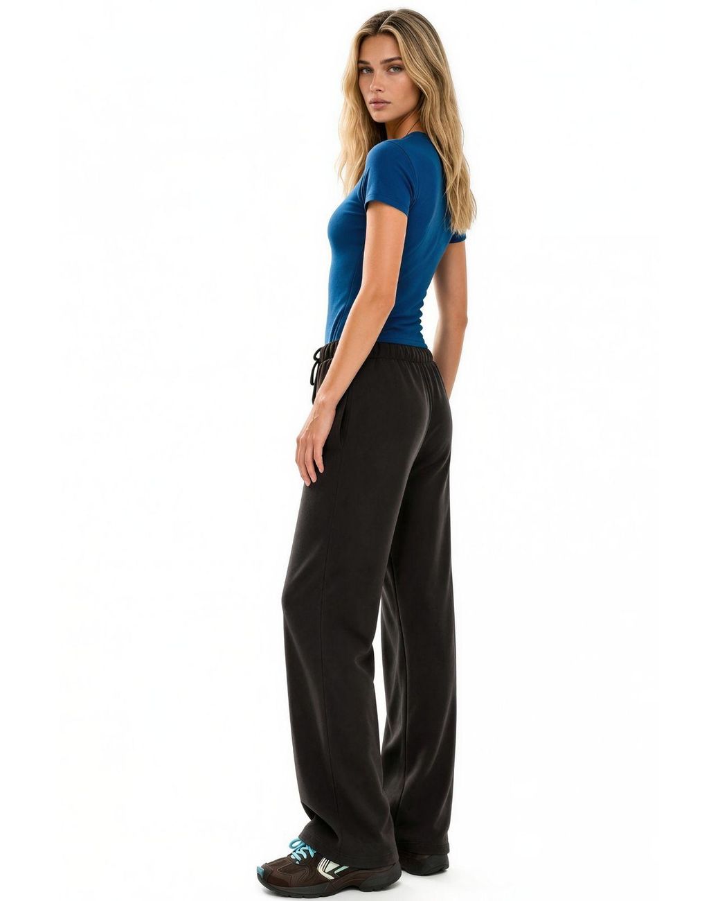 Busem Black Modal Blend Straight-Leg Pants
