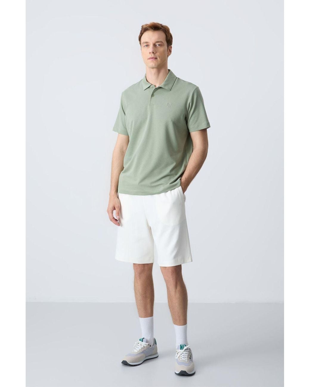 TOMMY LIFE White Cotton-Blend Sweat Shorts for men