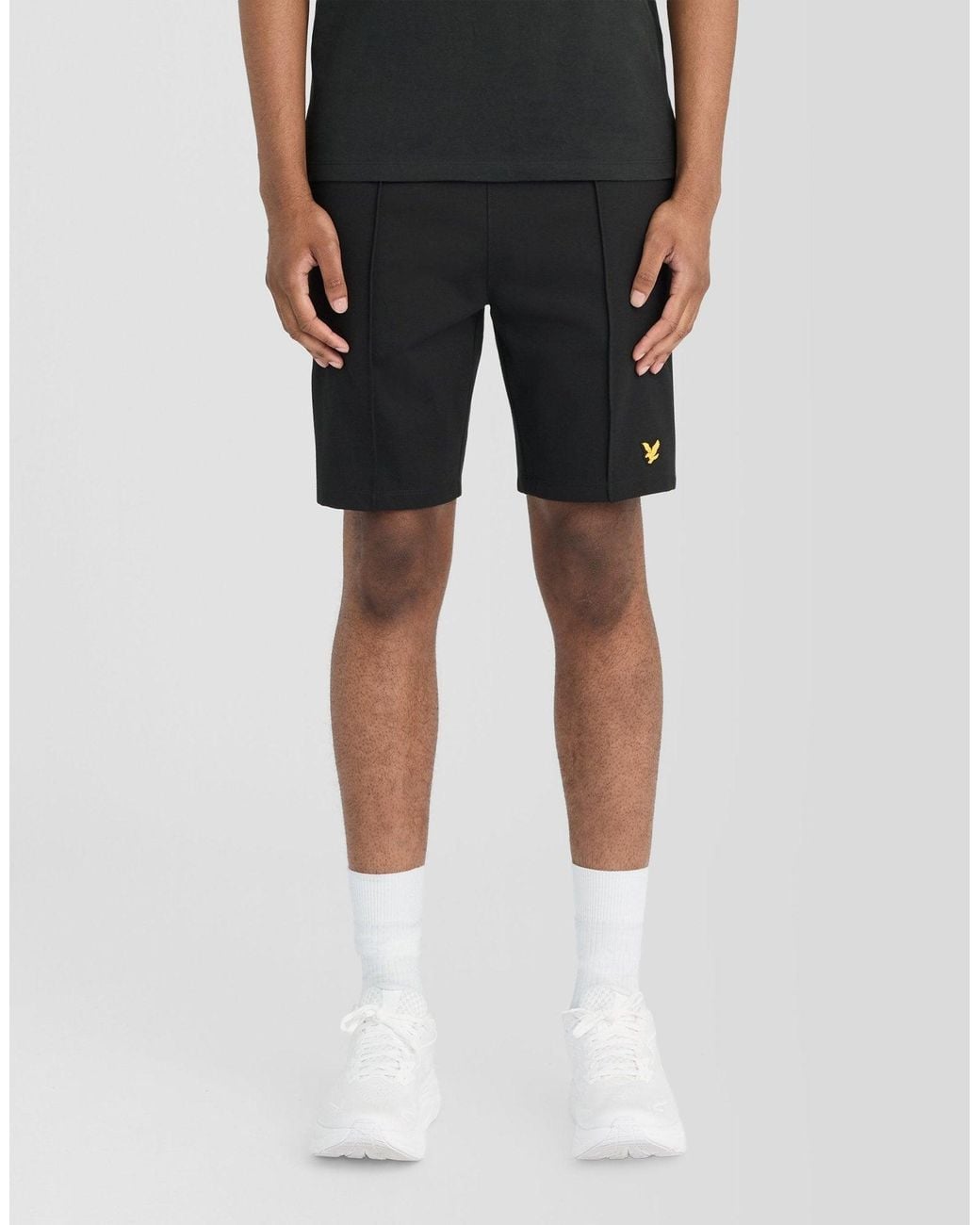 Lyle & Scott Black Padel Taped Shorts for men
