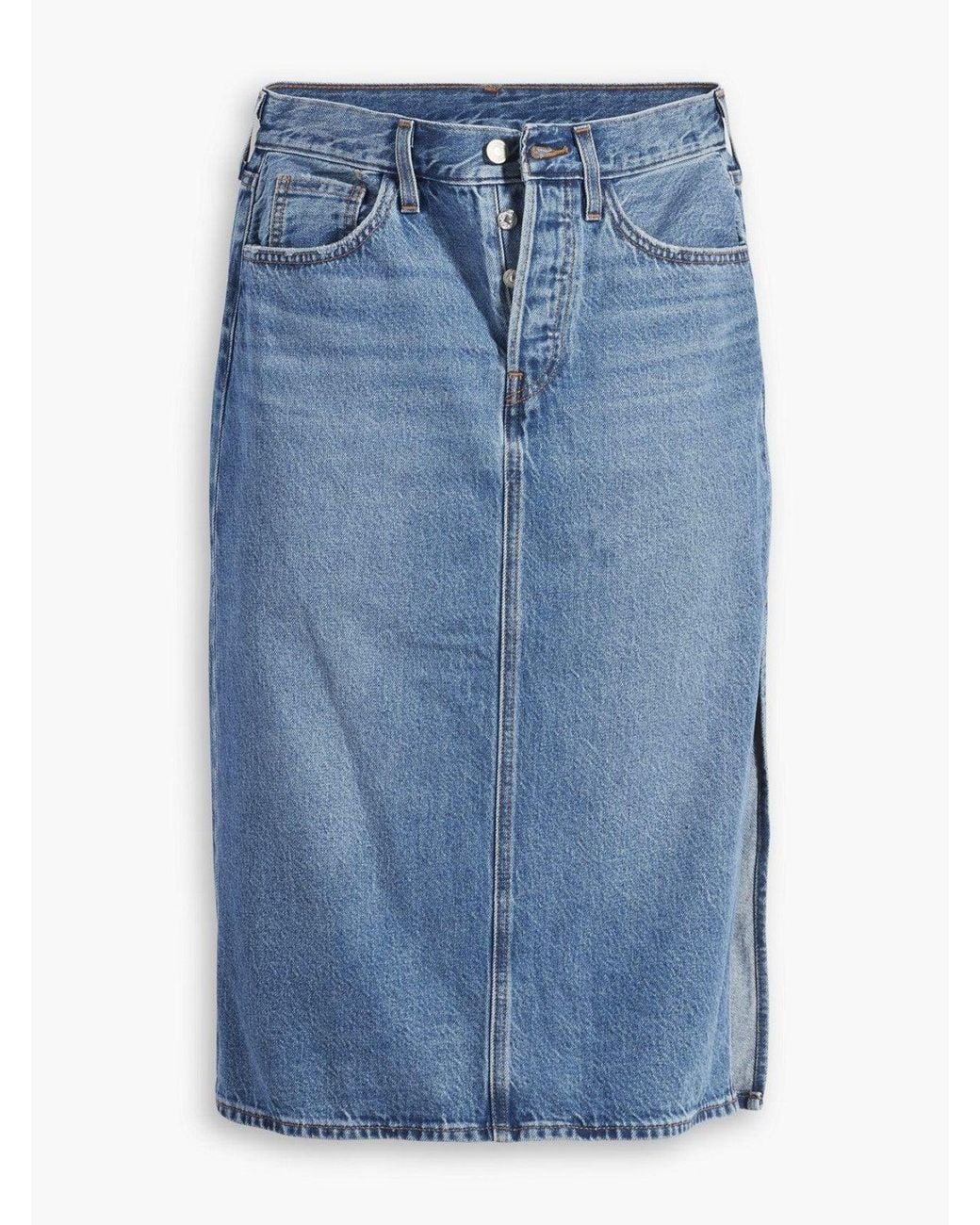 Levi's Blue Levi's Artist Divided Long Slit Skirt
