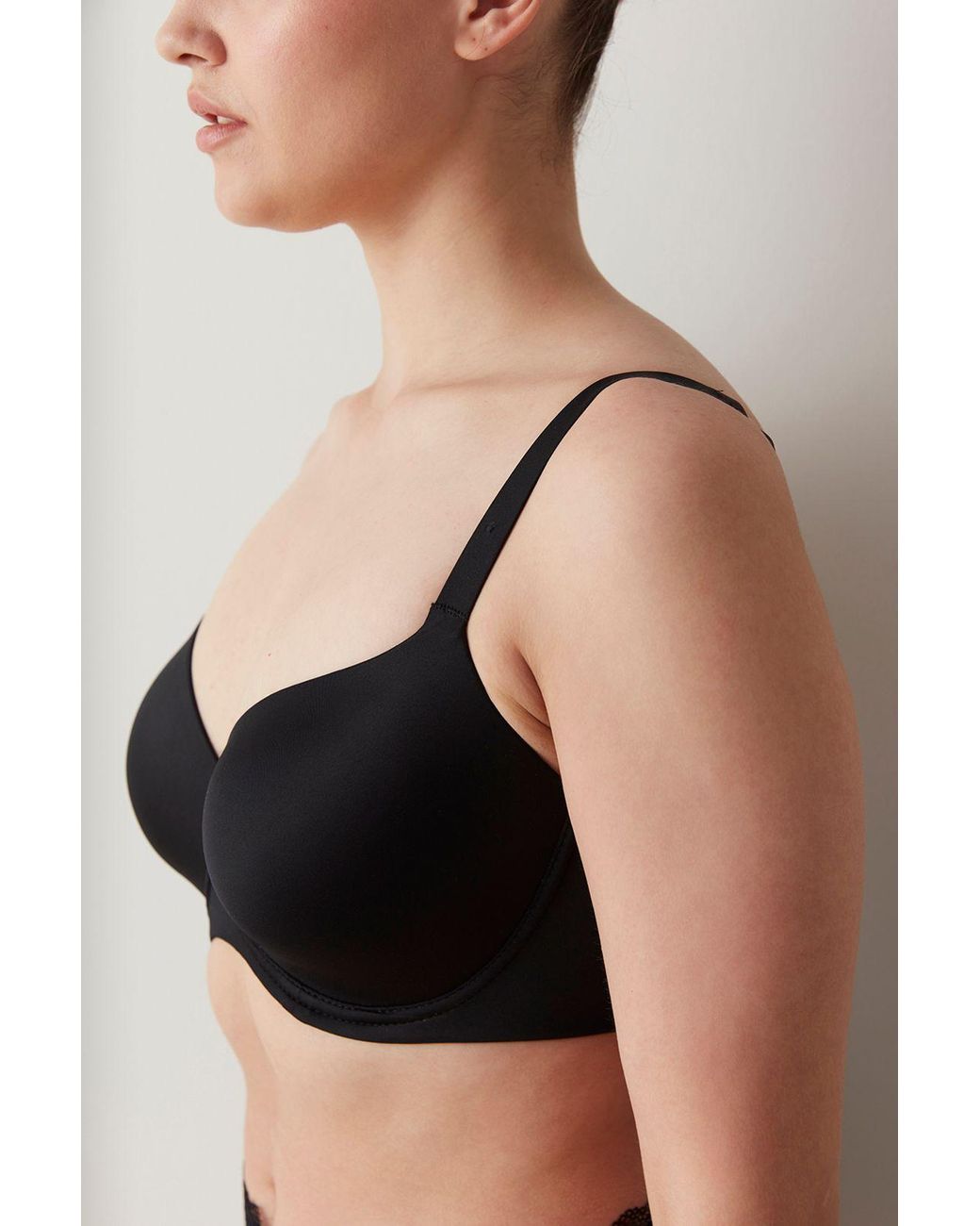 Penti Black Solid Underwired Jersey Bra