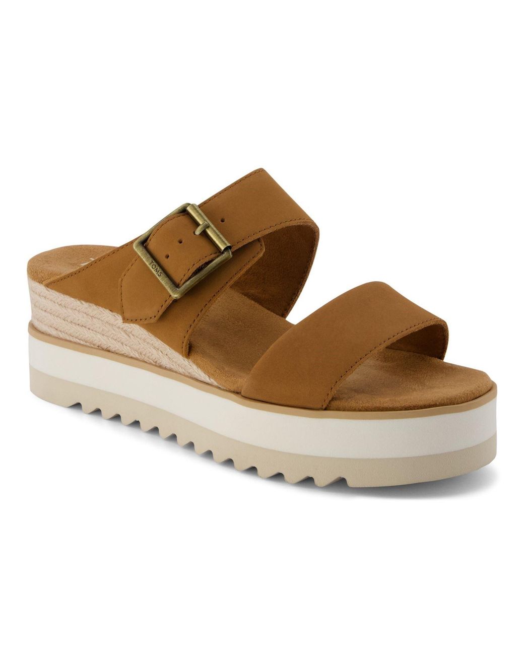 TOMS Brown Diana Leather Sugar Sandals