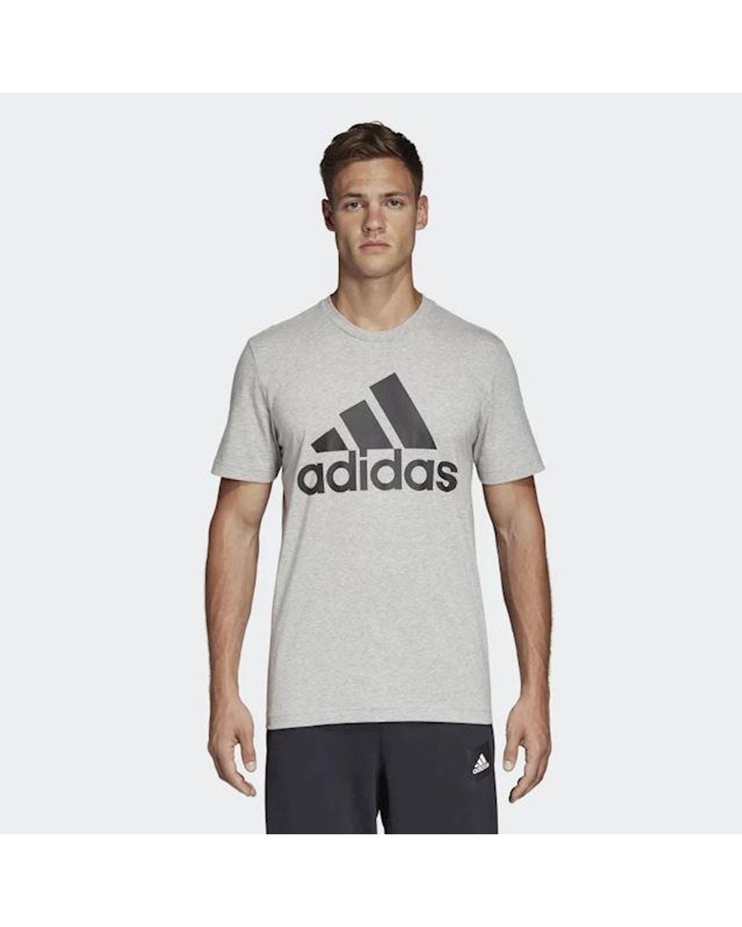 Adidas Gray Must Haves Badge Of Sport T Shirt Cotton for men