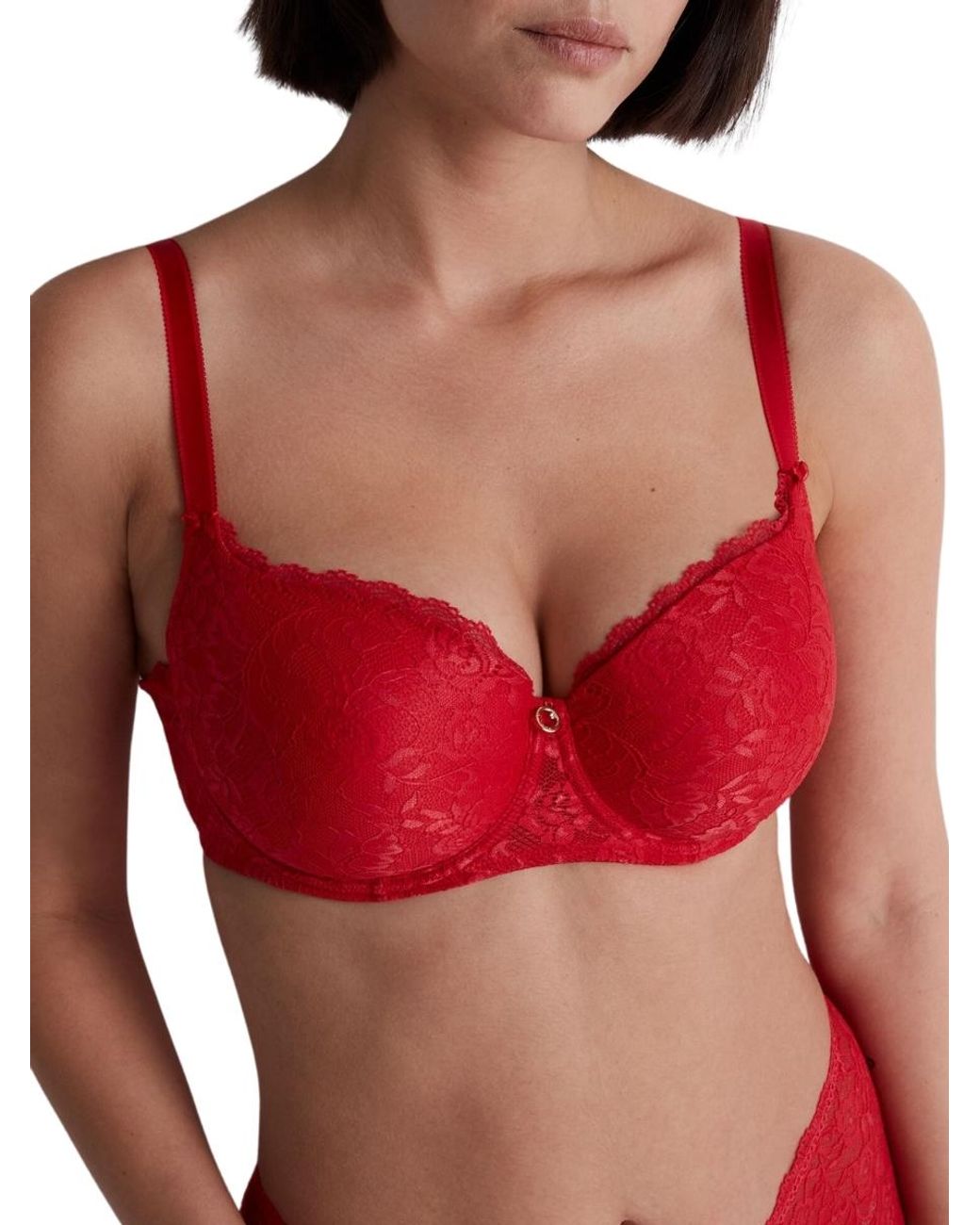 Aubade Red Rosessence Care Half Cup Bra