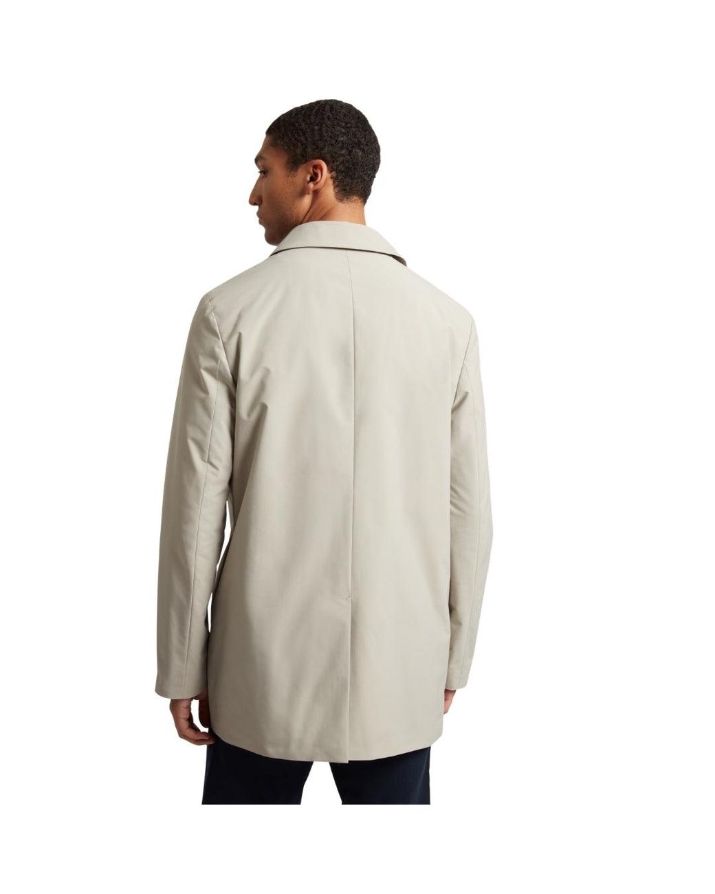 Ted Baker Gray Hummels Smart Nylon Ecru Short Jacket for men