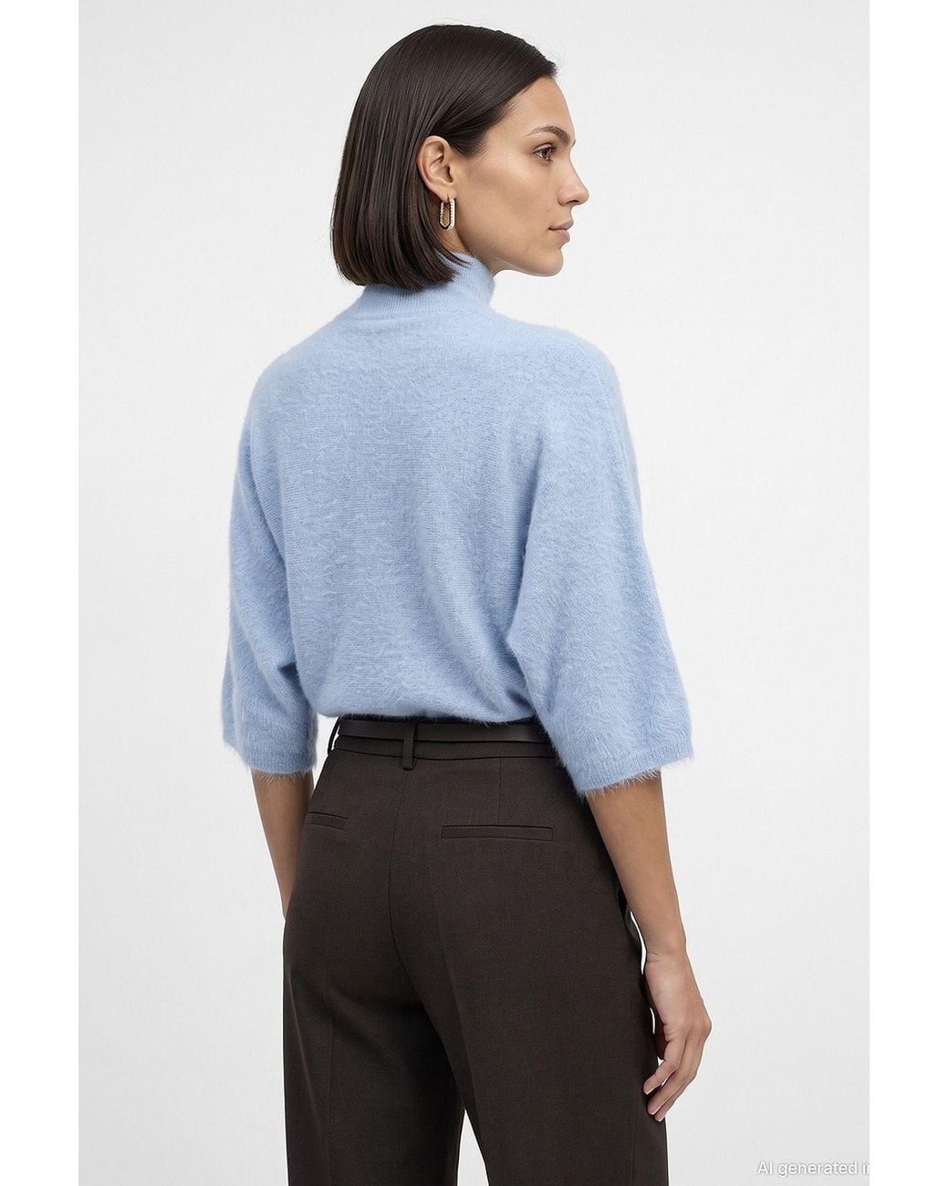 Dilvin Blue Wool-Blend Sweater
