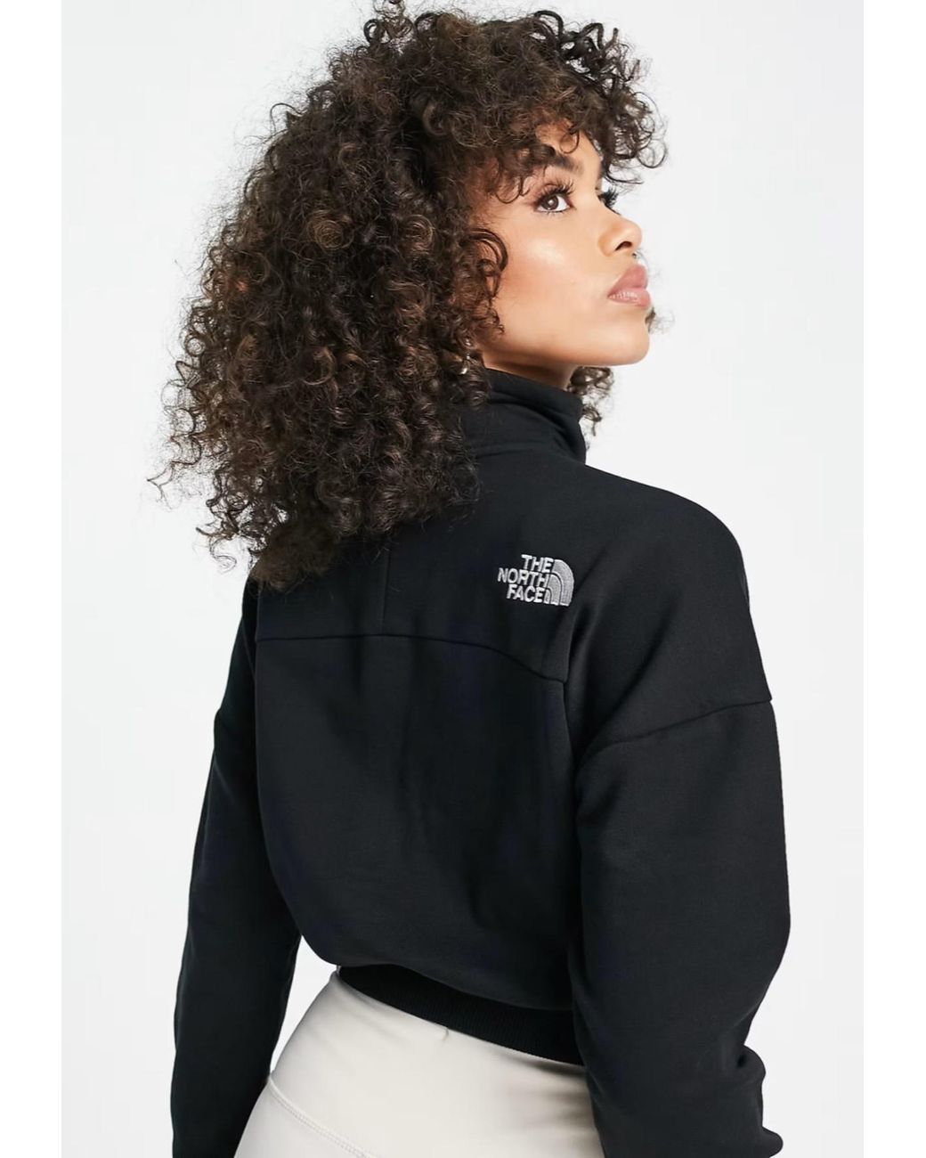 The North Face Black 1/4 Zip Fleece Sweat