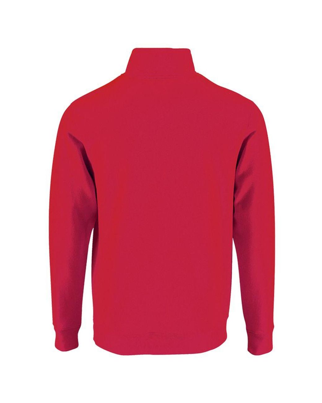 Sol's Red Stan Contrast Zip Neck Sweatshirt for men