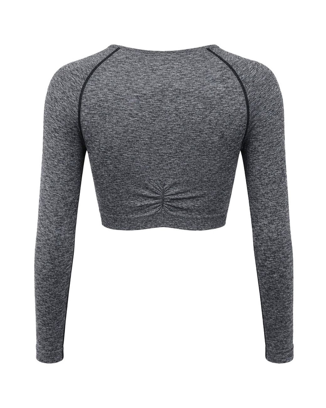GYMSHARK Gray Adapt Marl Seamless Crop Top