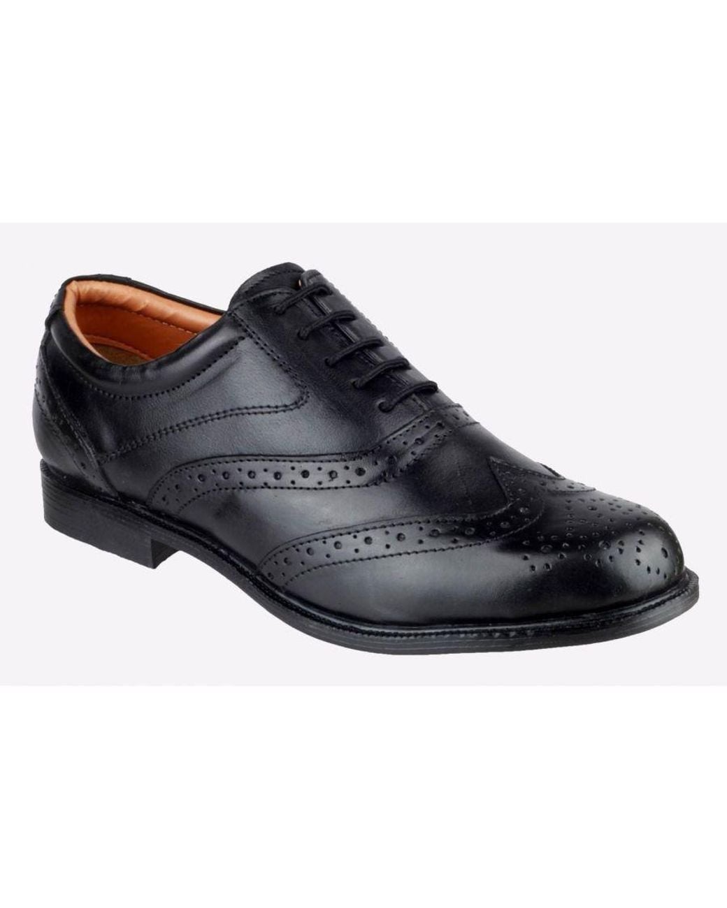 Amblers Safety Black Liverpool Leather for men