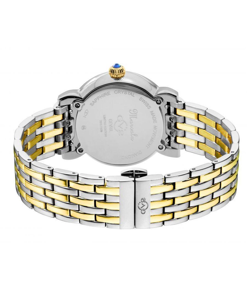 Gv2 Metallic By Gevril Marsala Two Tone Swiss Quartz Stainless Steel Watch