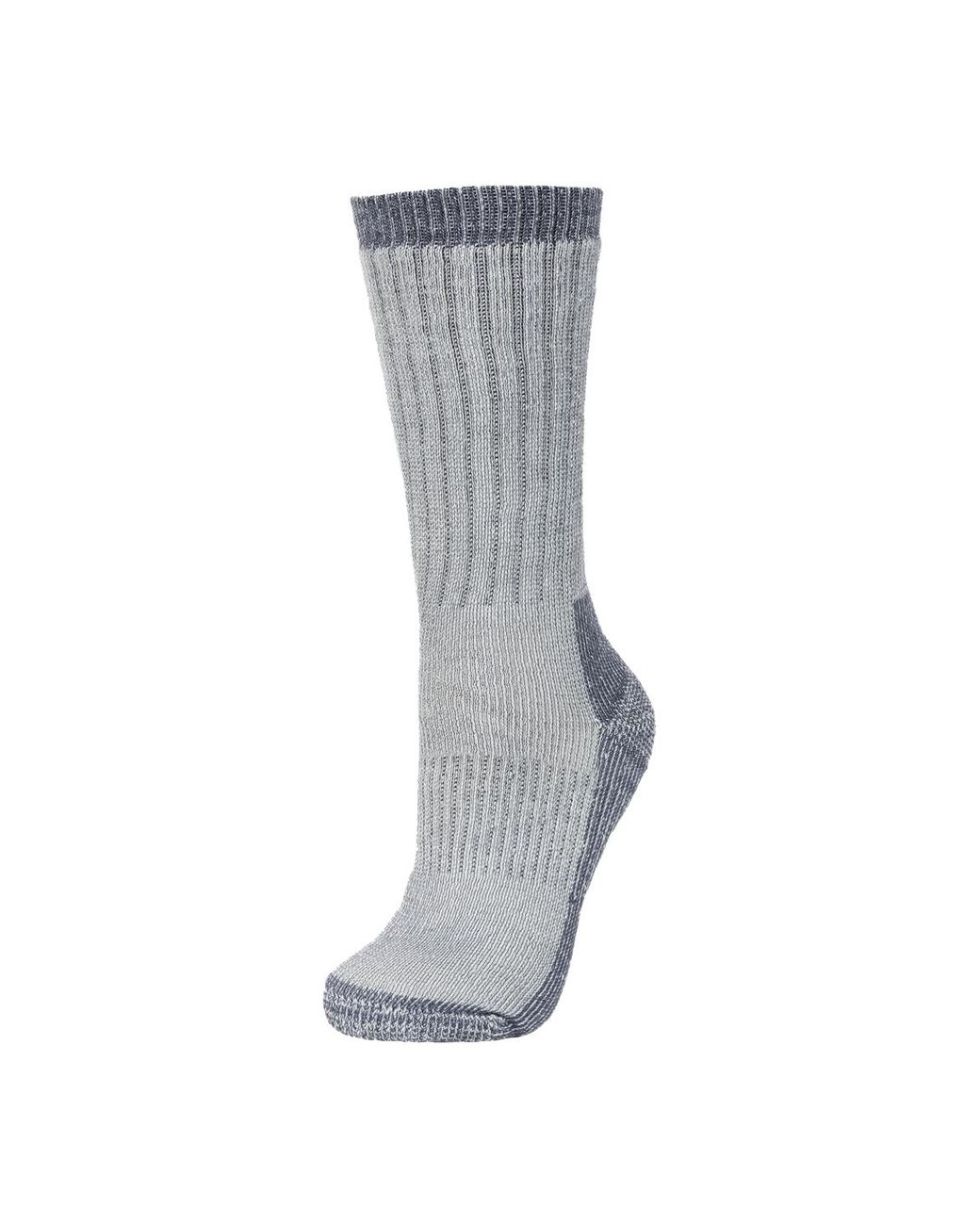 Trespass Gray Ladies Springer Hiking Boot Socks (1 Pair) (Heather)