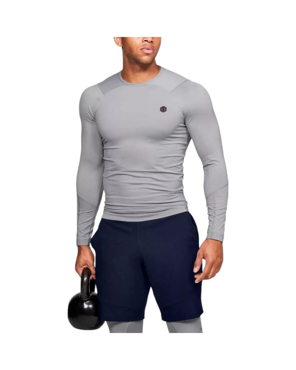 Under Armour Gray T Shirt Training Gym Tee for men