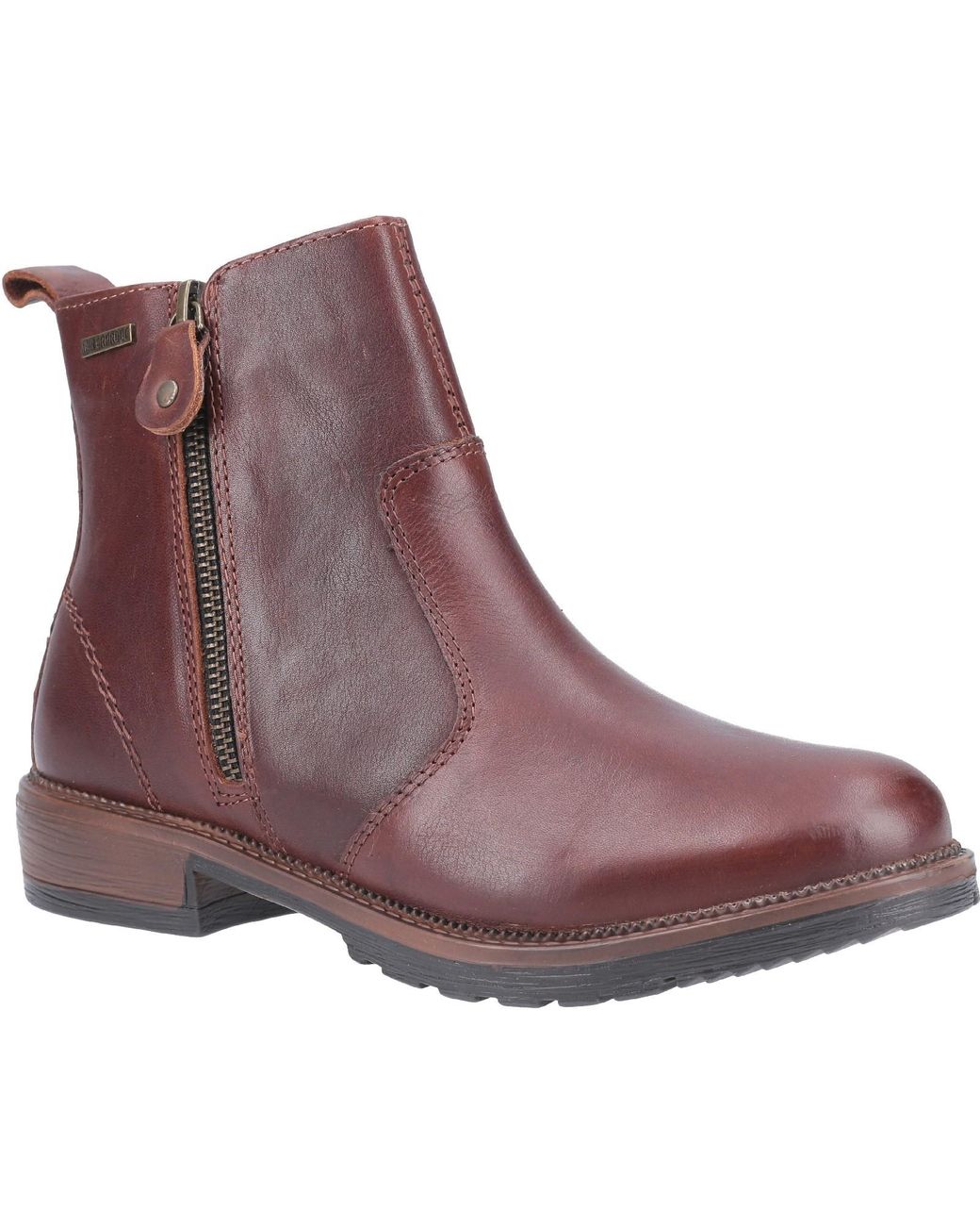 Cotswold Brown Ashwicke Zip Ankle Boot