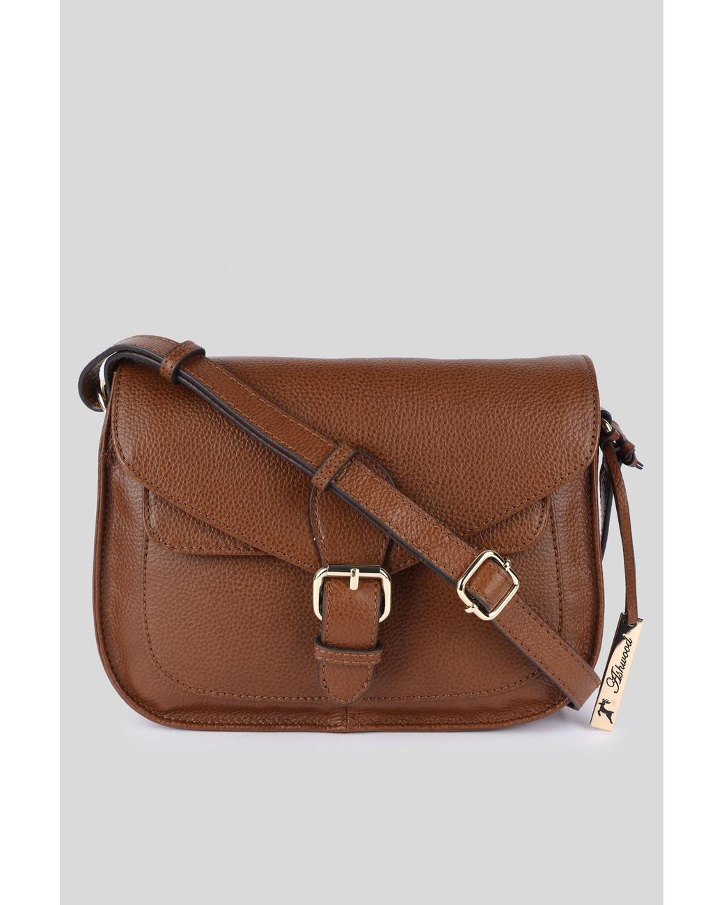 Ashwood Leather Brown 'Stile Fiorentino' Real Crossbody Bag