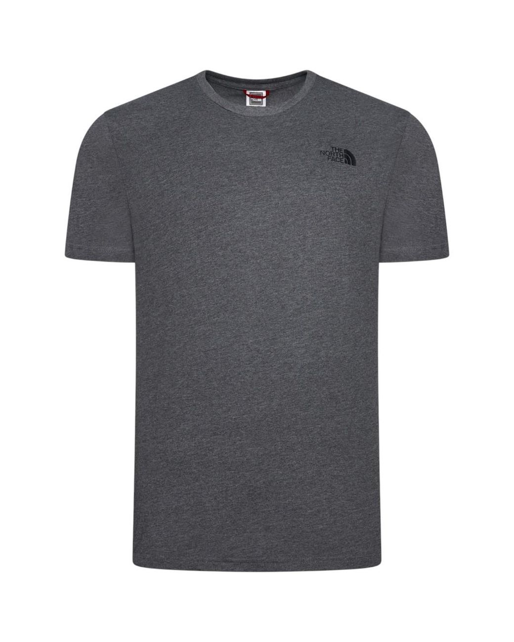 The North Face Gray Simple Dome T Shirt Cotton for men