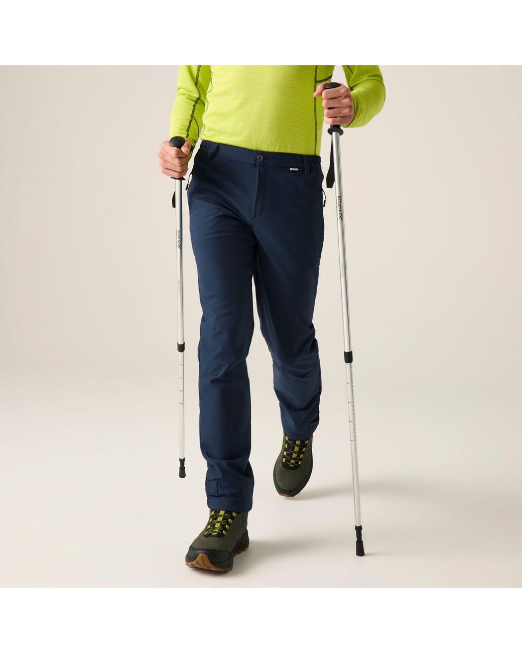 Regatta Blue Geo Softshell Hiking Trousers for men
