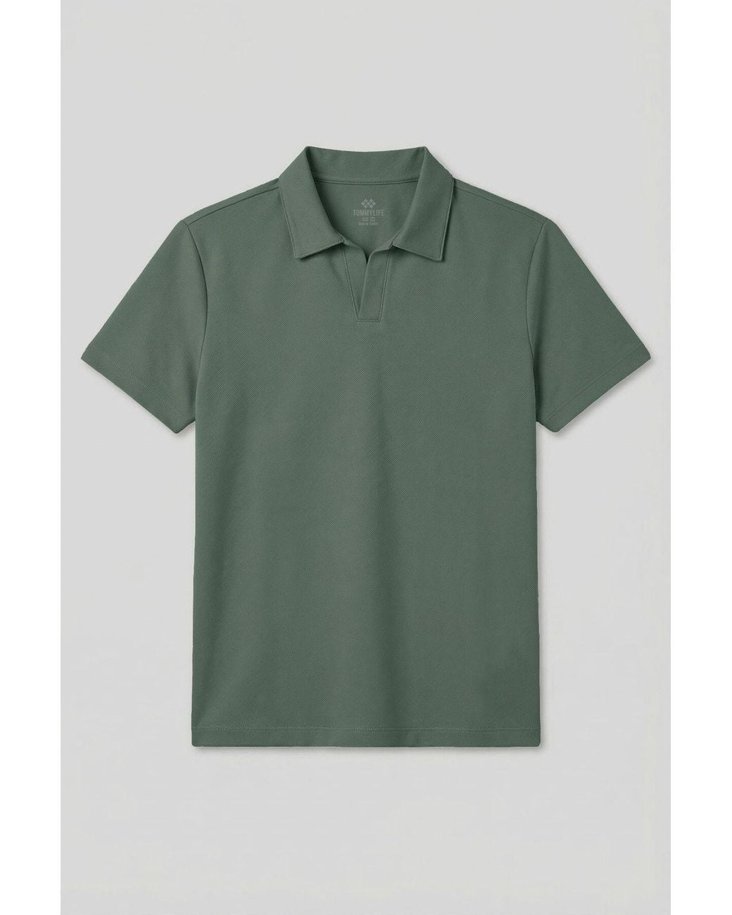 TOMMY LIFE Green Viscose Blend T-Shirt for men