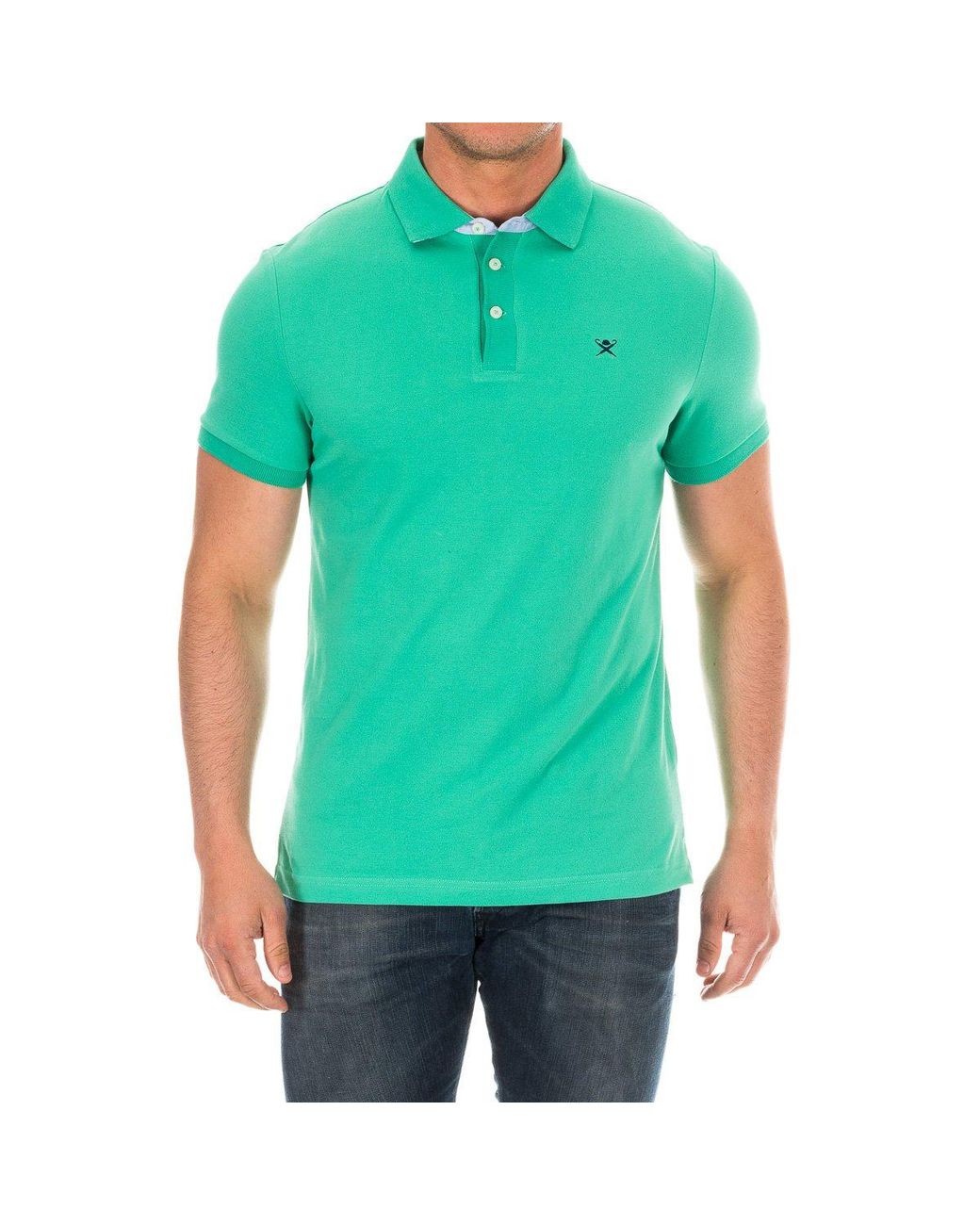 Hackett Herenpolo Met Korte Mouwen En Reverskraag Hm561798 in het Green voor heren