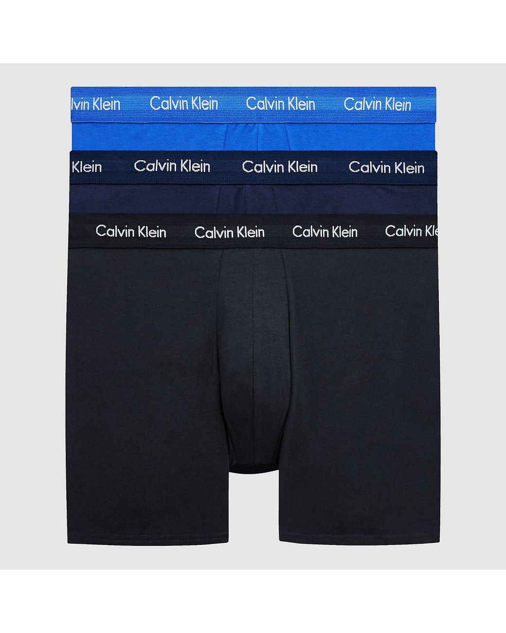 Calvin Klein 3-Pack Boxerbriefs in het Blue voor heren