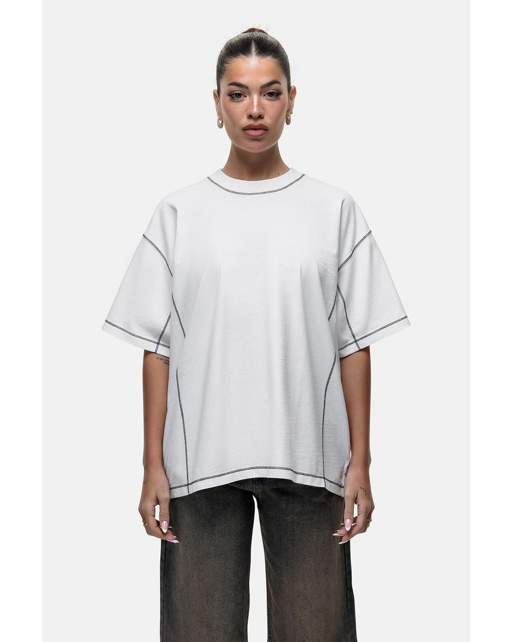 Good For Nothing White Vintage Oversized T-Shirt