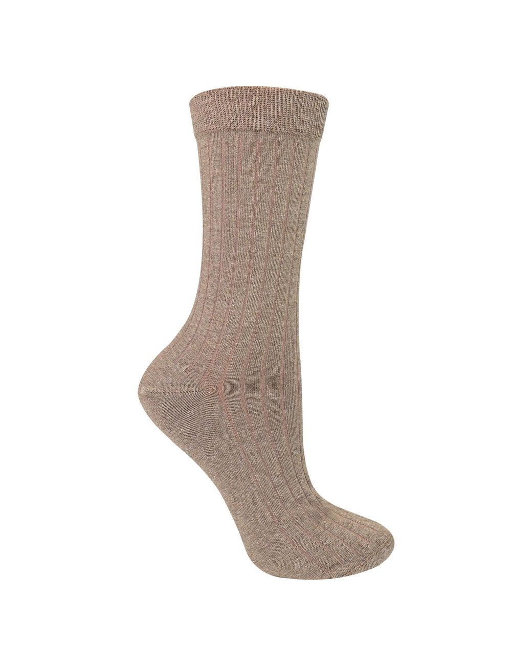 Steve Madden Brown Ladies Organic Cotton Camel Wool Socks