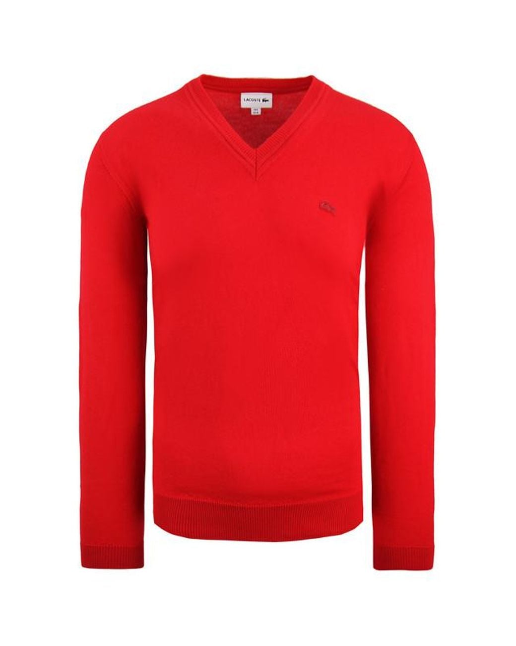 Lacoste Red Pure New Wool Sweater Textile for men