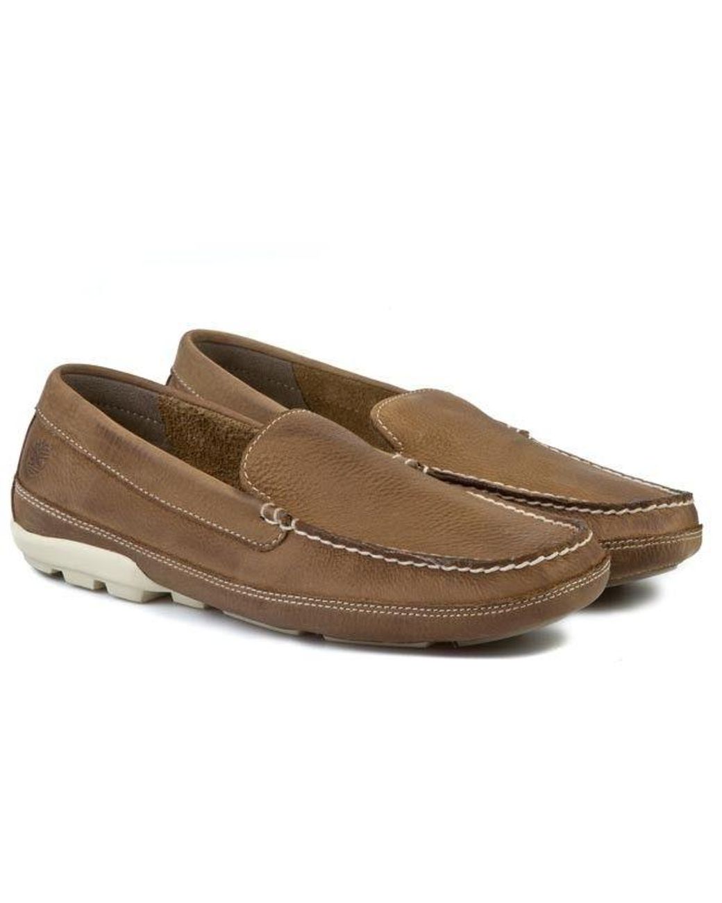 Timberland Brown Heritage Nubuck Leather Slip On Shoes 6328A for men