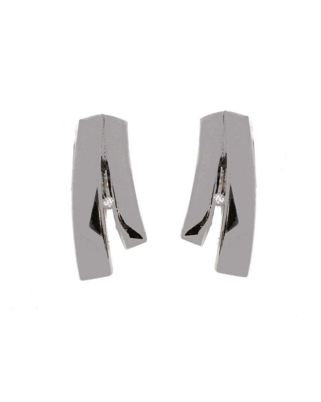 Orphelia Black 925 Sterling Stud Earrings