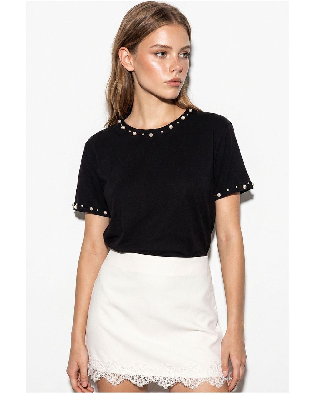 Bianco Lucci Black T-Shirt