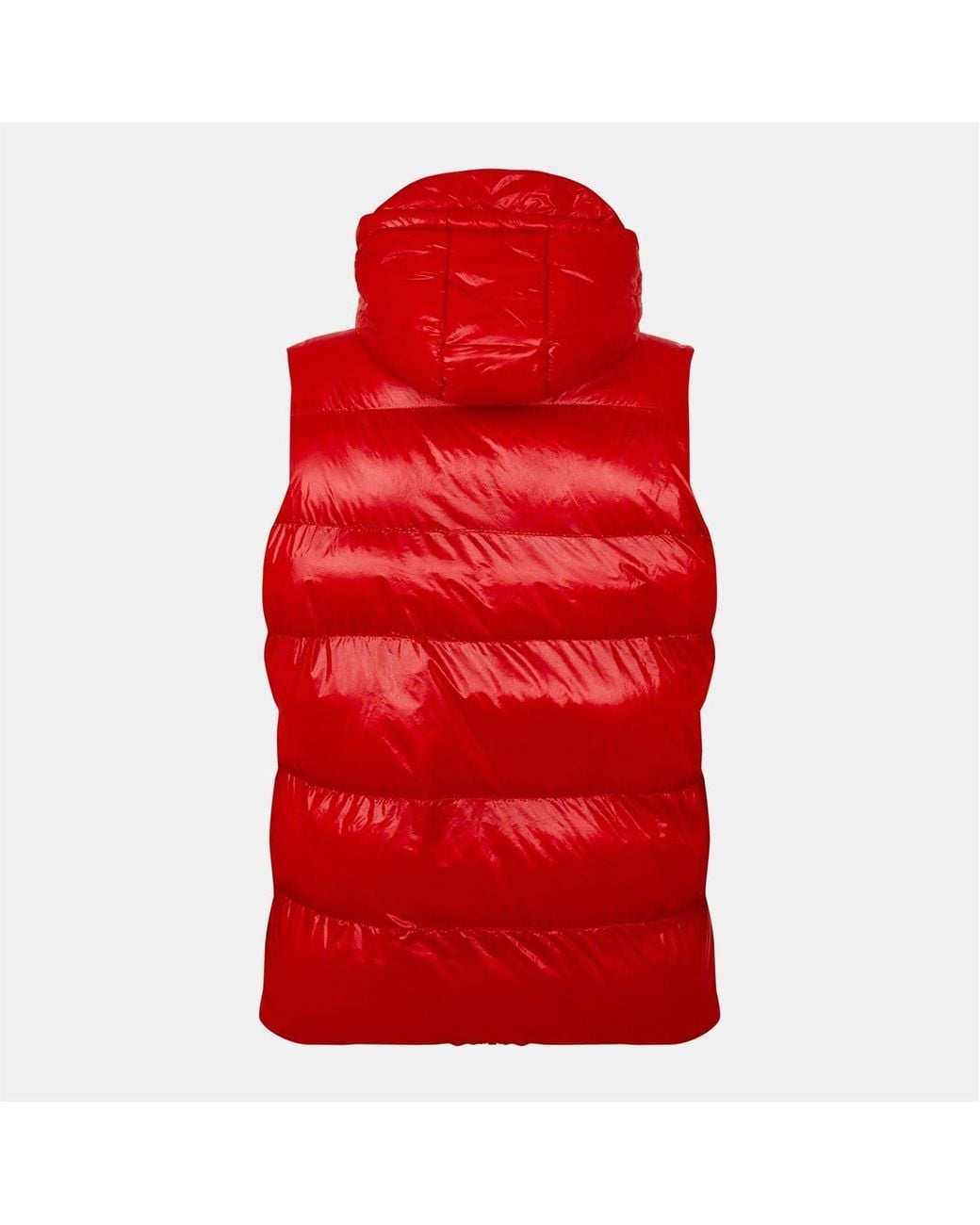 Born Rich Red Hooded Neck Solid Patterned Puffer Coat for men