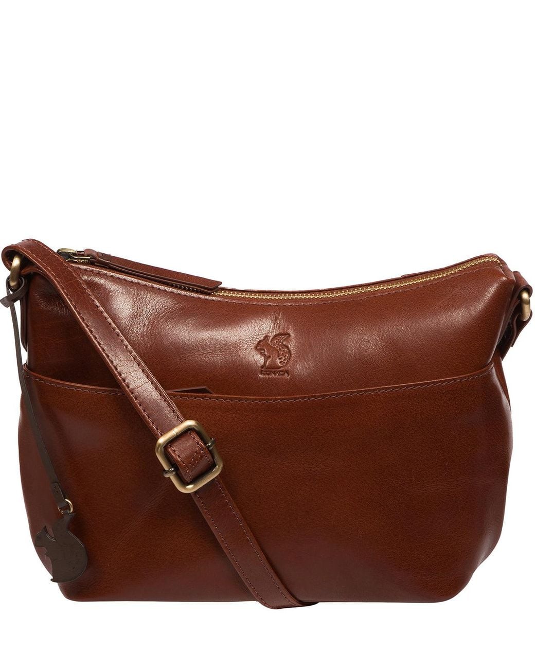Conkca Brown Merrill' Conker Leather Cross Body Bag
